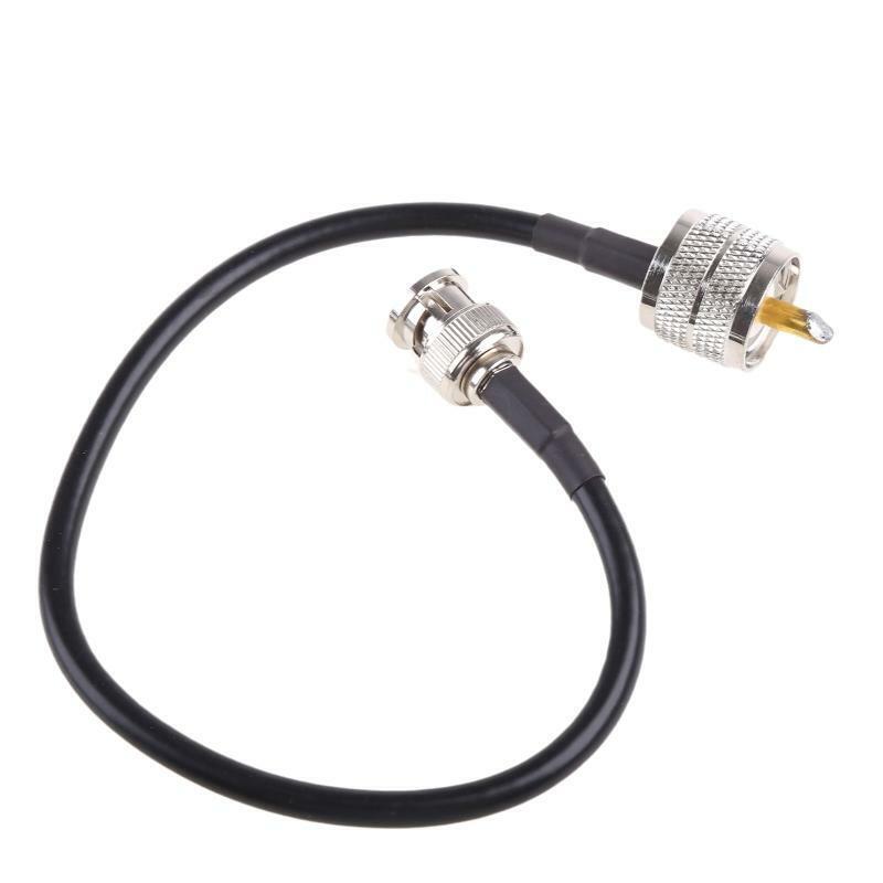 BNC Male to PL259 Male Coax Connector RF Jumper Pigtails Wire Terminal Straight