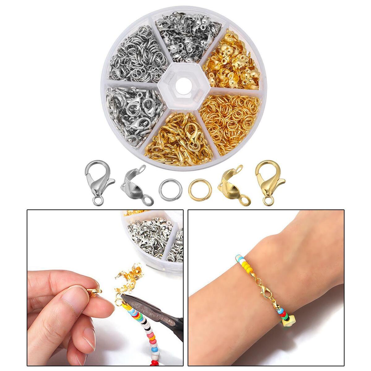 Mixed  Claw Clasps and Jump Rings Set 200 Pliers Supplies  Jump Rings