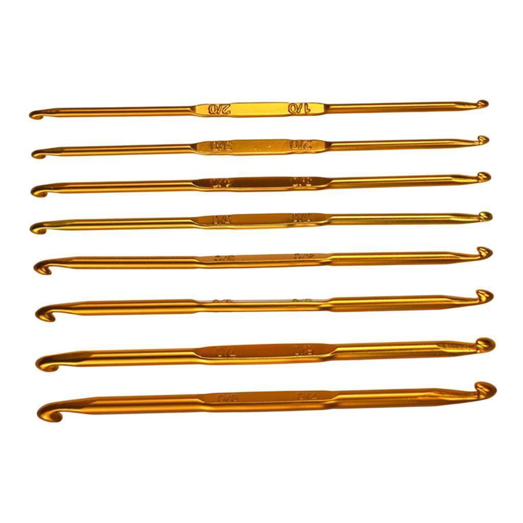 8Set Aluminum Crochet Hooks Needle for DIY Knitting Sweater