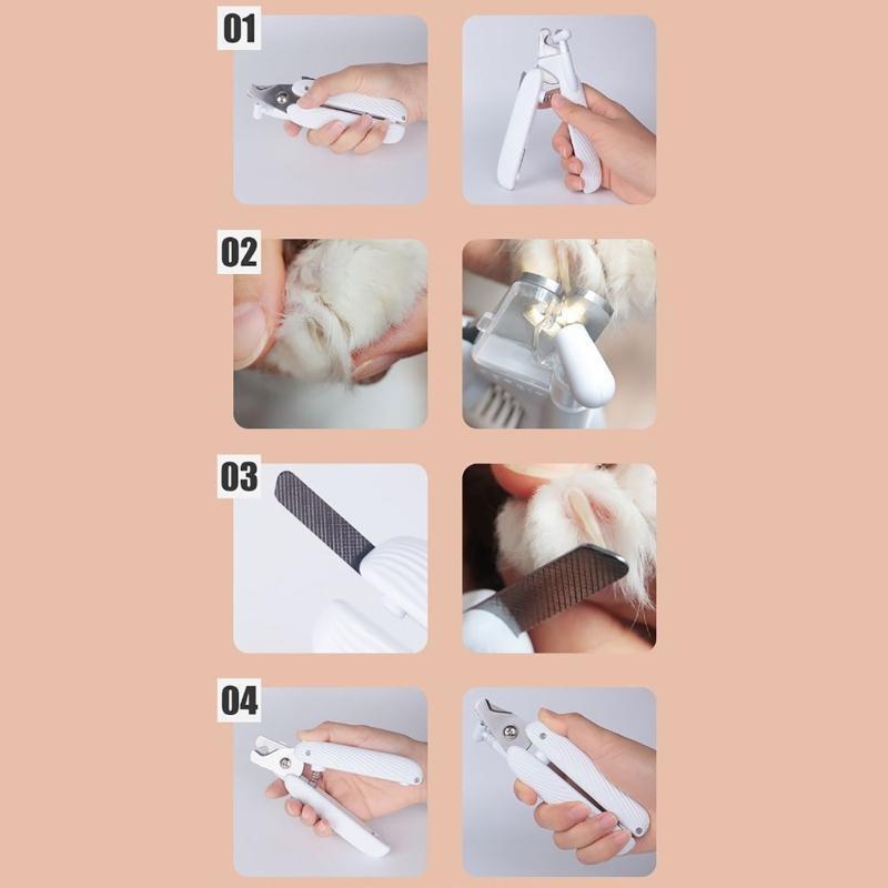 Pet Nail Clippers & Trimmers Built-in Nail File for Dog & Cat No Over Cutting