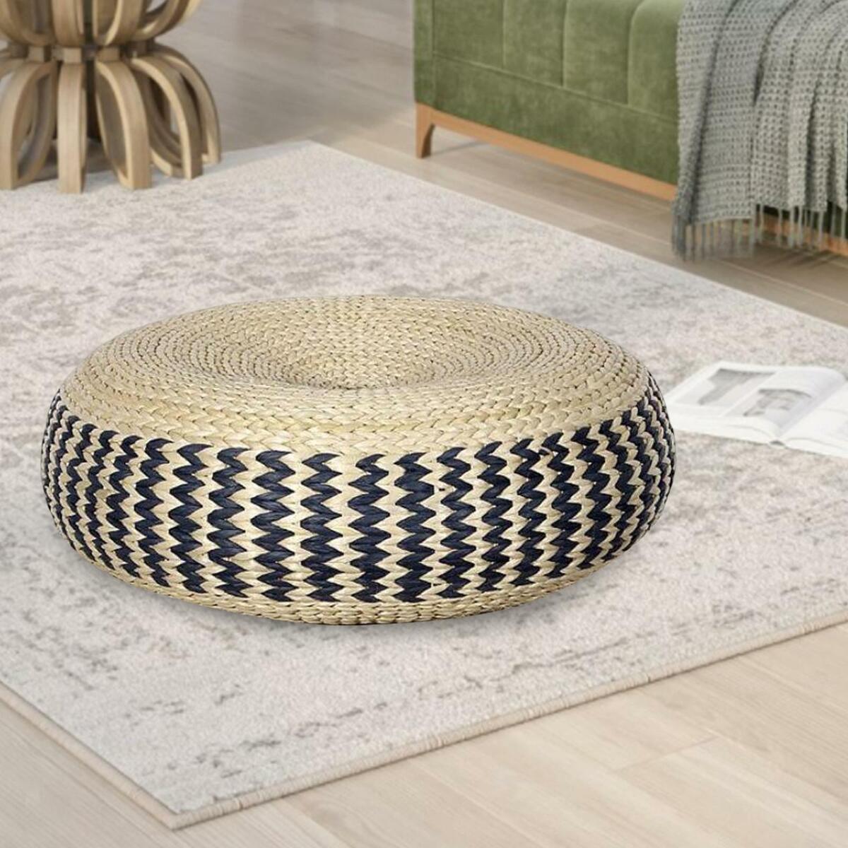 Breathable  Straw Tatami Cushion Mat Pouf Sponge Filling Tablemat