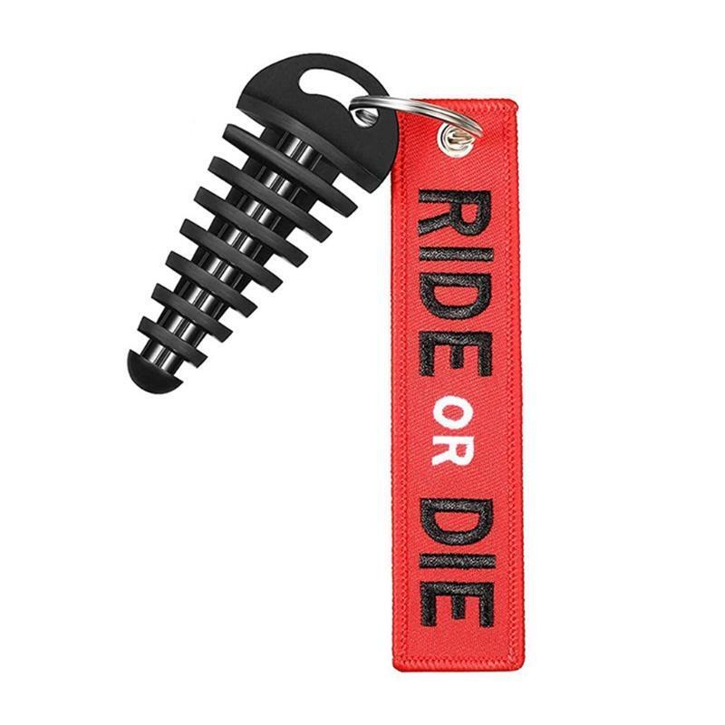 ATV Wash Plug Silencer Muffler Exhaust Pipe Motorcycle Keychain Jewelry
