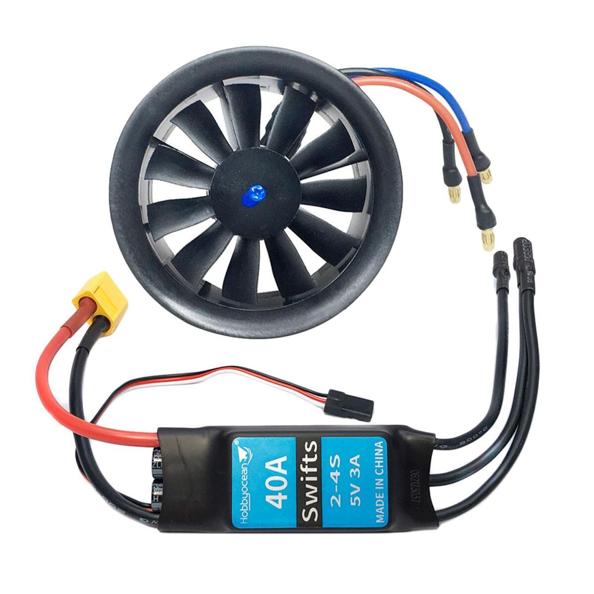50mm Ducted Fan W/ 4300Kv Brushless Motor with 40A ESC Accessories Parts