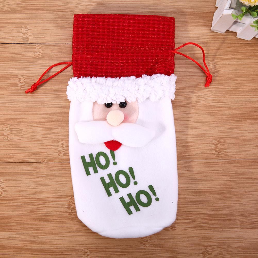 Wine Bottle Cover Bags Home Decoration Party Christmas Decor(Santa Claus)