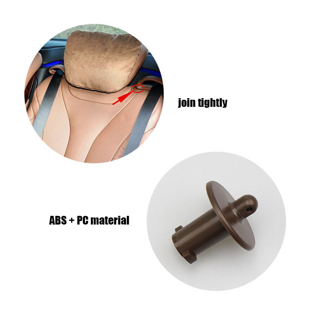 Car Rear Seat Belt Guide Fixing Tie Buckle for Benz S-Class W222 (Brown)