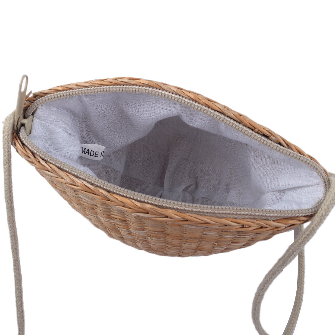 Women Handmade Natural Straw Woven Bag Handbag Summer Beach Tote Shoulder Bag Li
