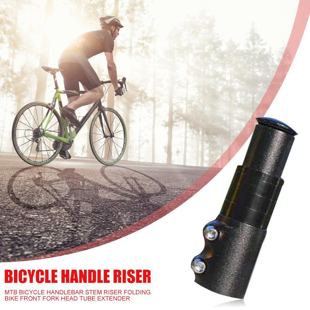 MTB Bicycle Handlebar Stem Riser Folding Bike Front Fork Extender (Black)
