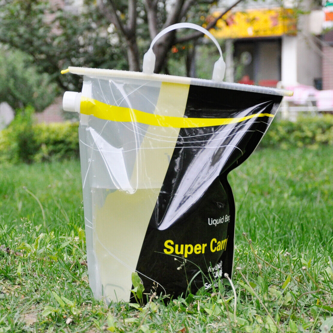 6L Portable Camping Hiking Folding Water Storage Liquid Bag Lifting Carrier Li