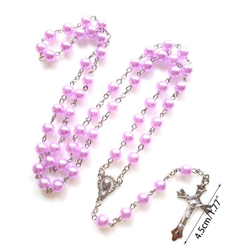 Imitation Purple Necklace Alloy Long Bead Chain  Decoration Gift Supplies