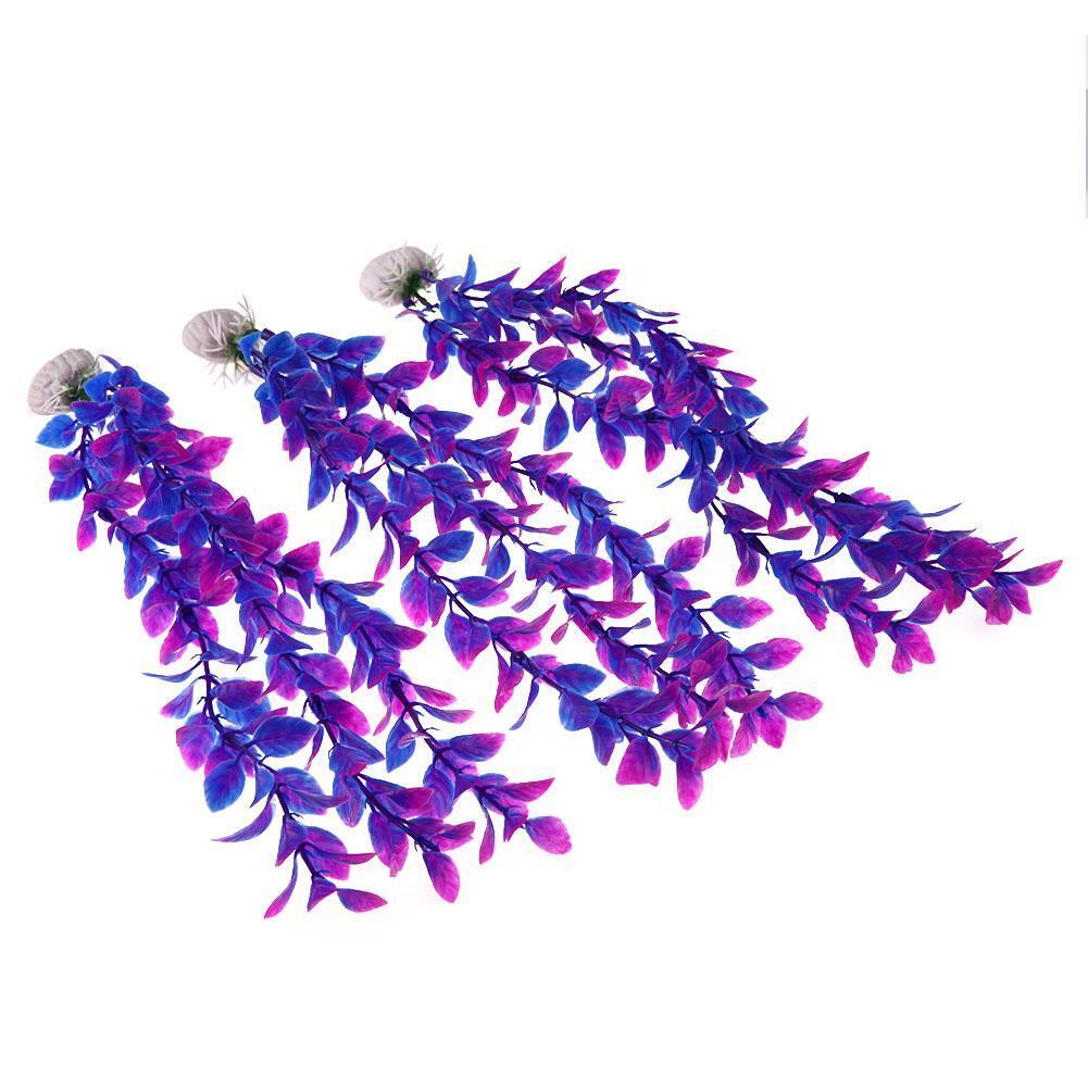 3pcs Aquatic Plant Simulation Aquarium Fish Tank Decoration Ornament
