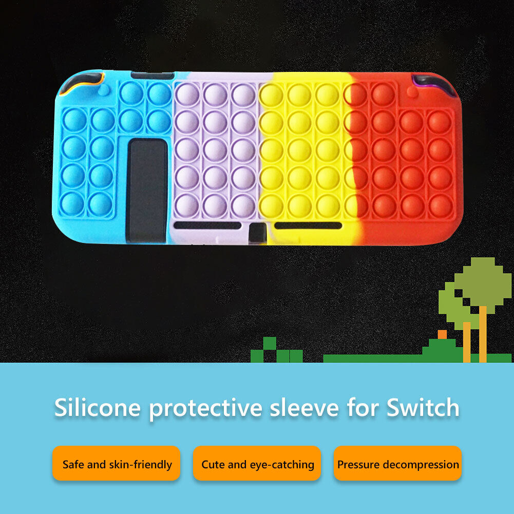 Silicone Soft Protective Cover for NS Switch Console Push Bubble Case (5)