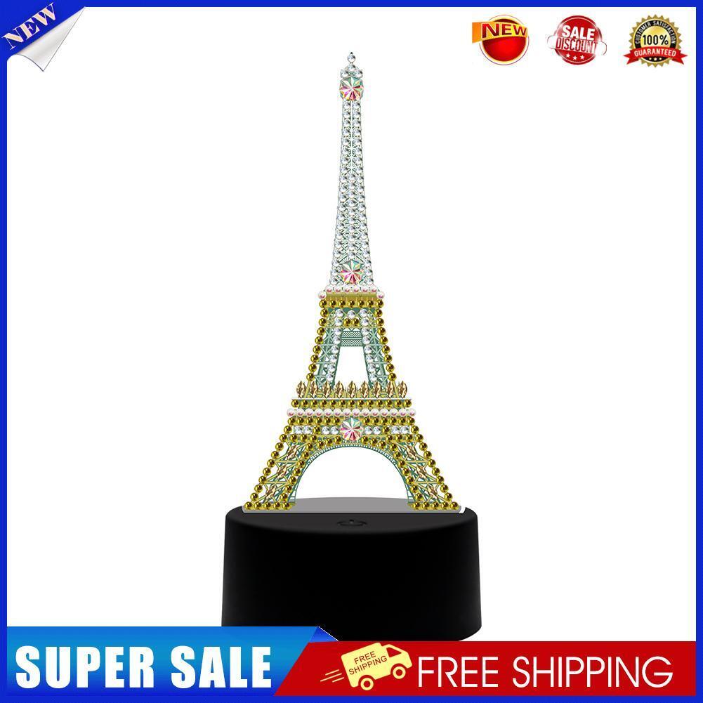 DIY Diamond Painting LED Light Iron Tower Embroidery Night Lamp Home Decor