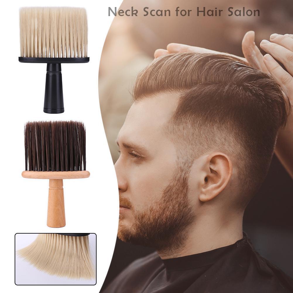 3pcs Neck Face  Brushes Barber Salon Cutting Hair Clean Hairbrush(Brown)