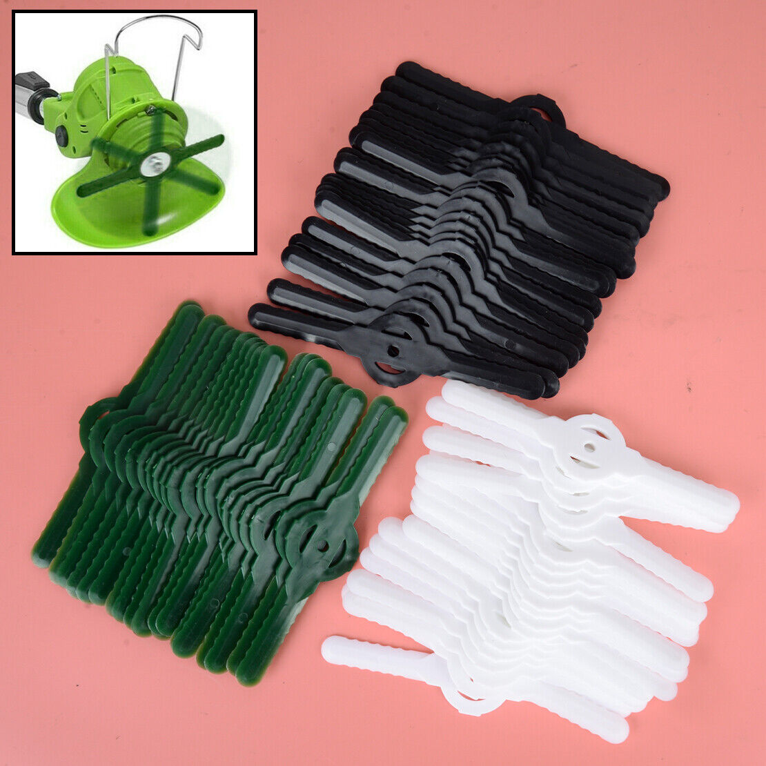 20xPlastic Grass Trimmer Blades Lawn Mower Blade Cordless Trimmer Garden Tool zx