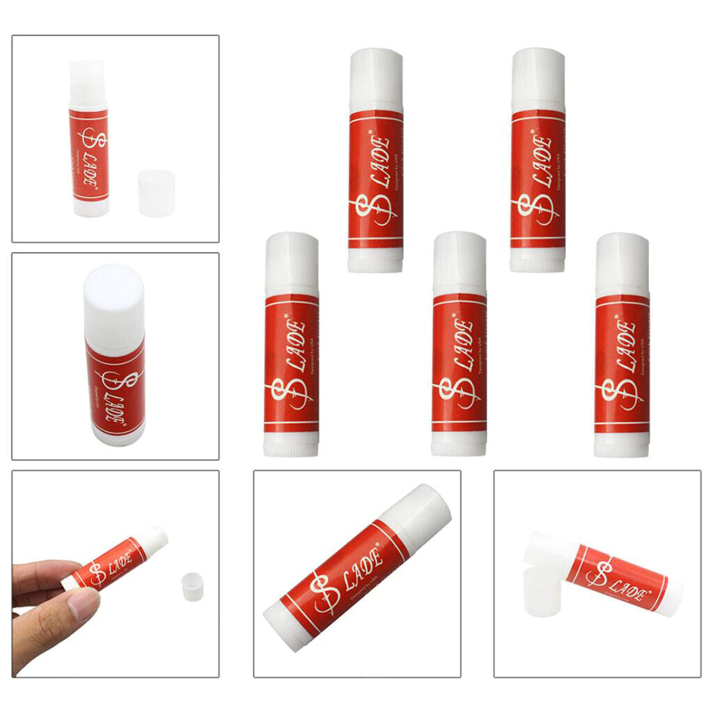 5 Tubes Cork Grease for Woodwind Instruments Flute Saxophone  New White