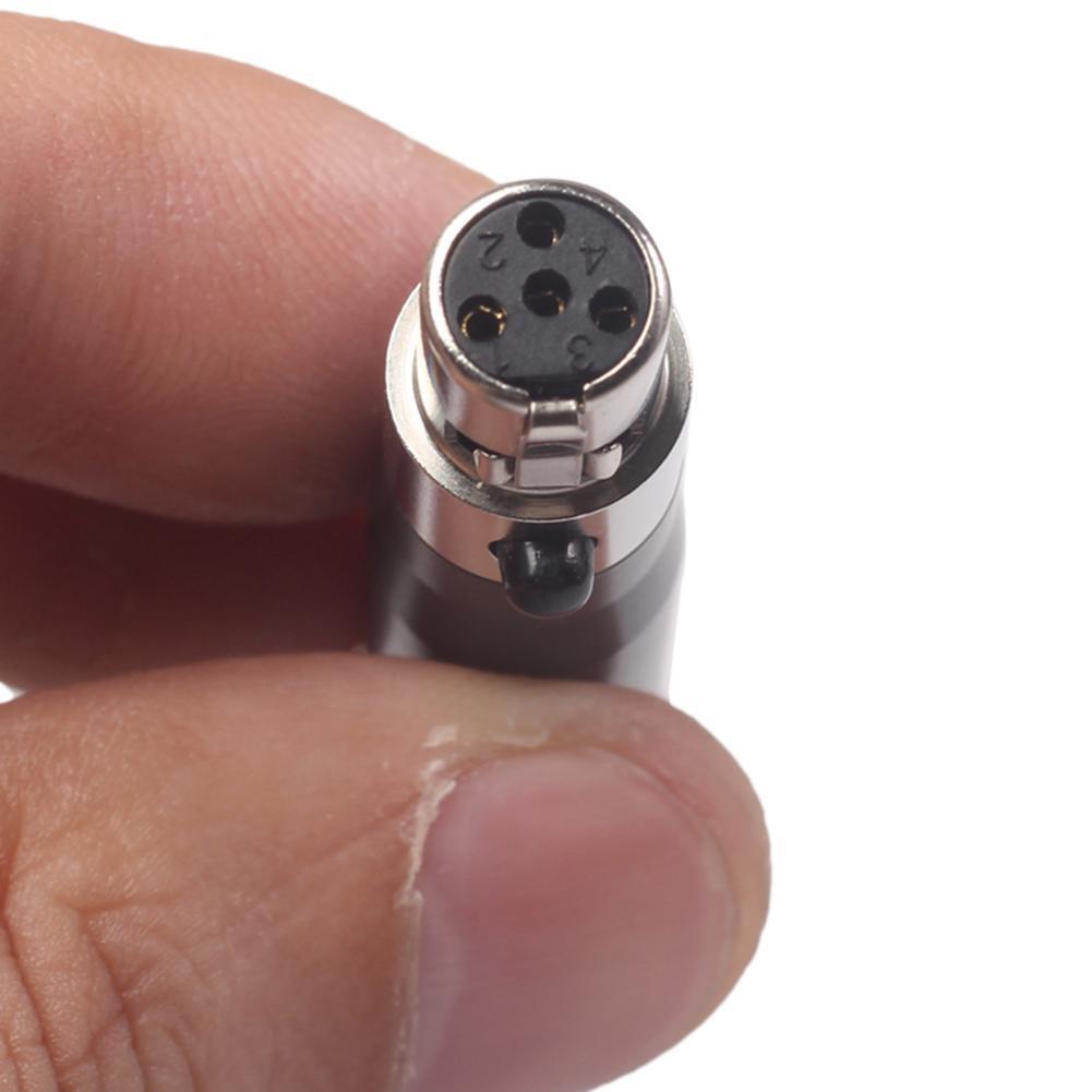 Mini XLR 3 Pin Male to Mini XLR 4 Pin Female Audio Metal Connector Adapter