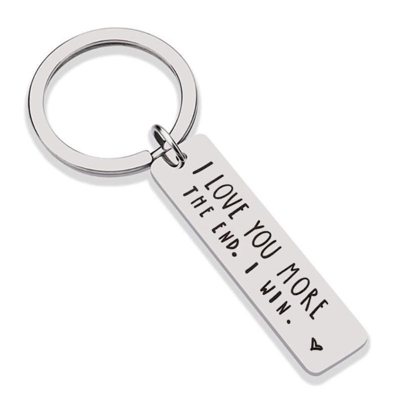 2 Pieces/Set Funny Couple Keychain Stainless Steel Personalized Couple Jewelry