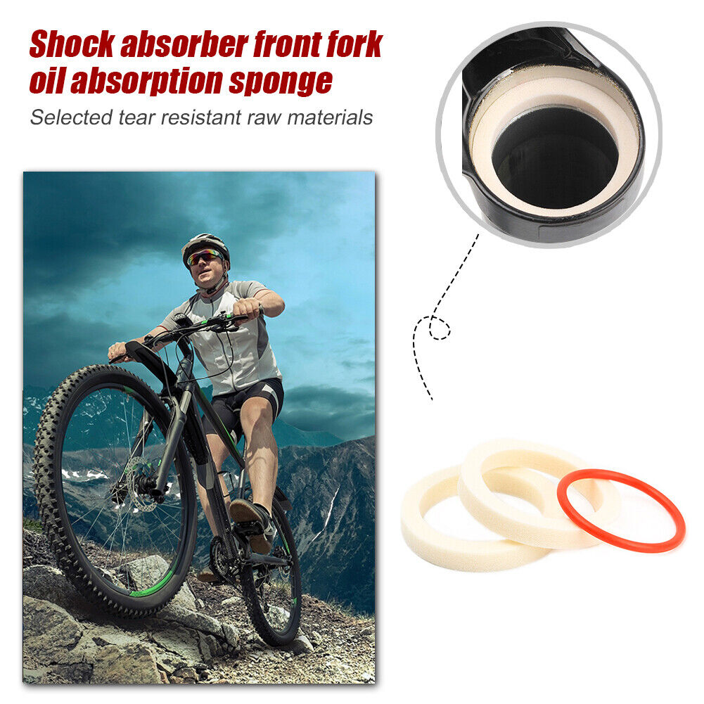 RISK 2x Bike Front Fork Oil Sponge Dust Oil Absorb Sealed Foam Ring (35mm)
