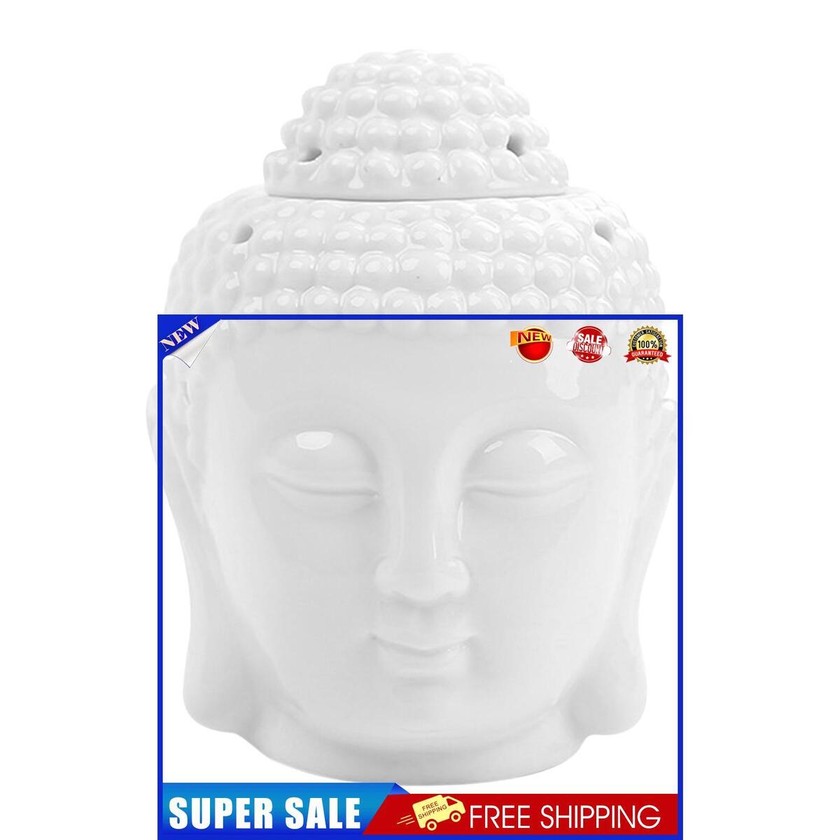 Essential Oil Burner Diffuser, Ceramic Buddha Head Aroma Candle Holders