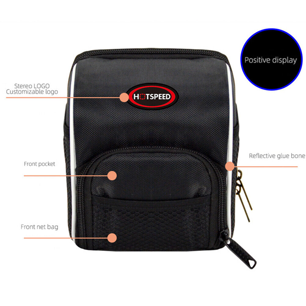 Handlebar Basket Bag with Rain Cover for MTB Road Bike Electric Scooter