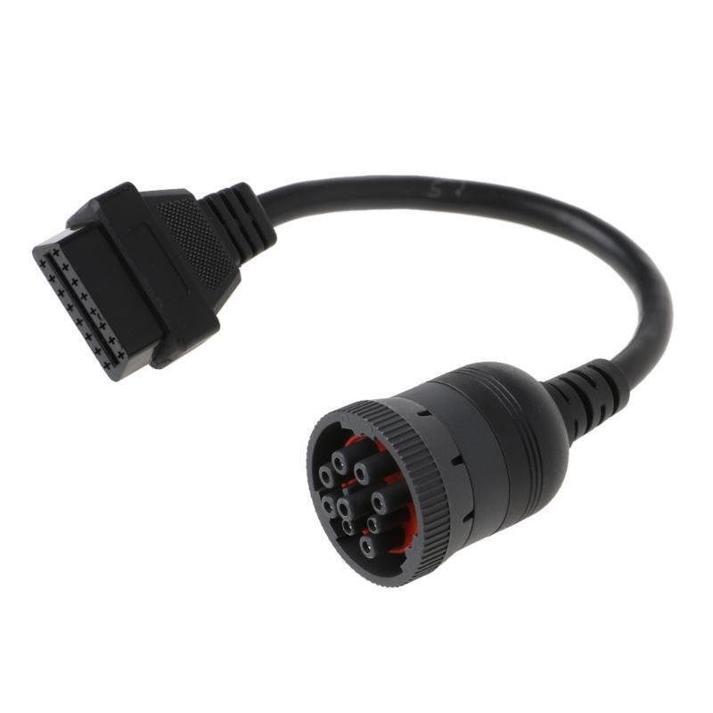 9 Pin to 16 Pin Male to Female OBD2 OBDII Extension Cord Car Diagnostic Extender
