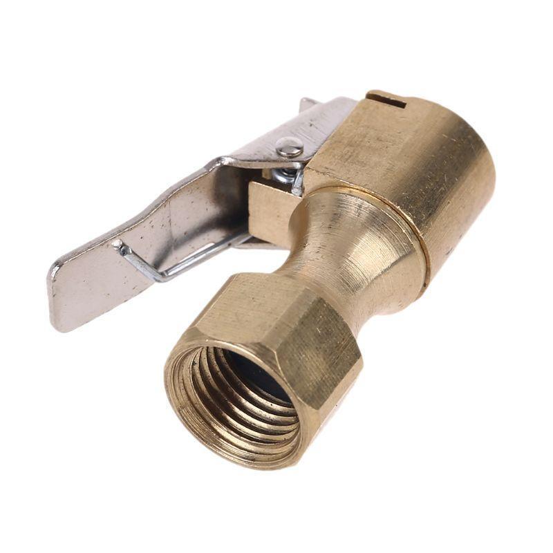Portable Hose Tire Inflator 1/4" Lock on Air Chuck Hose End with Clamp Connector