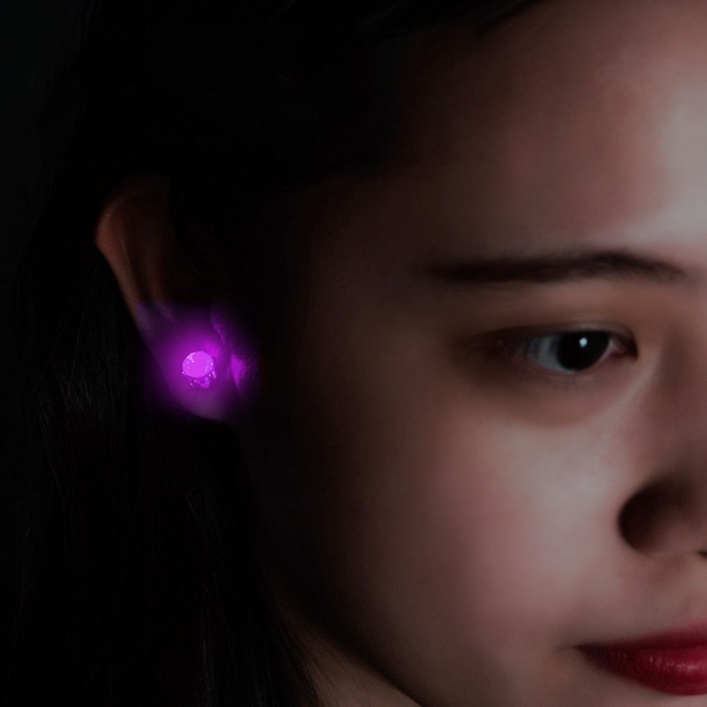 Party Halloween Women Men Blinking Studs Earrings Led Earrings Ear Studs