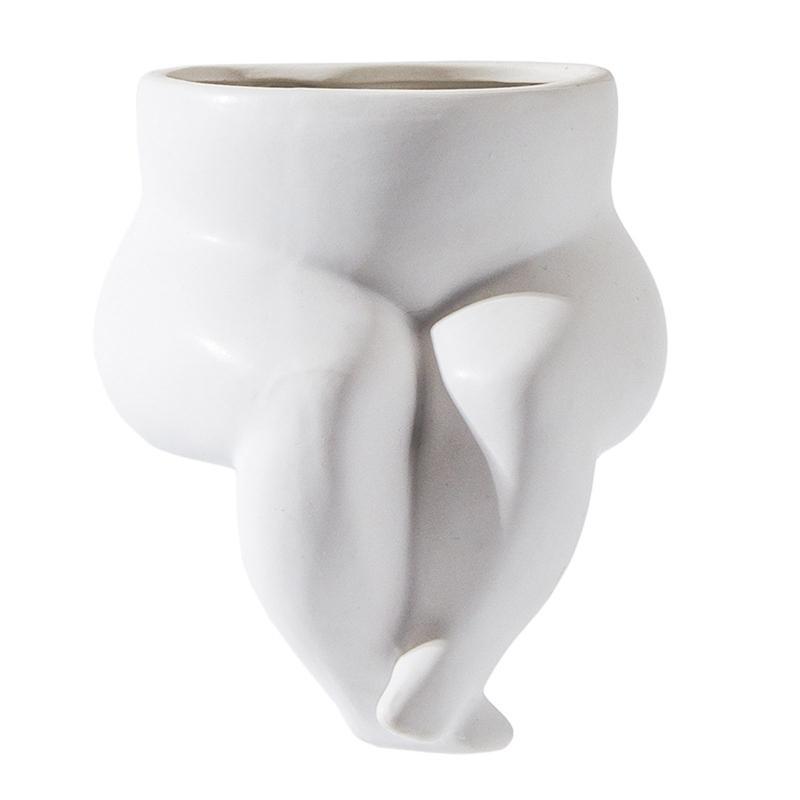 Human Body Ceramic Art Vase Nordic Home Decoration Sculpture White Vases