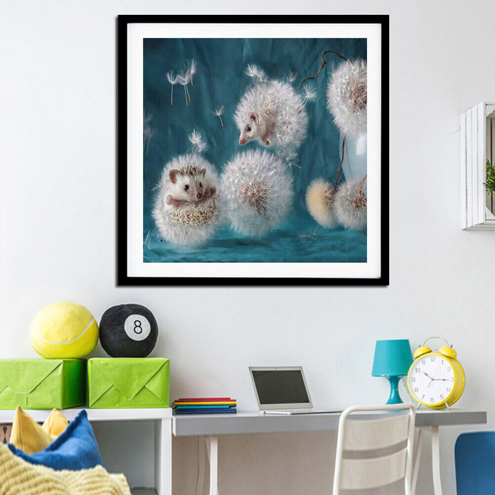 Dandelion Hedgehog 5D Full Drill DIY Diamond Painting Cross Stitch Decor