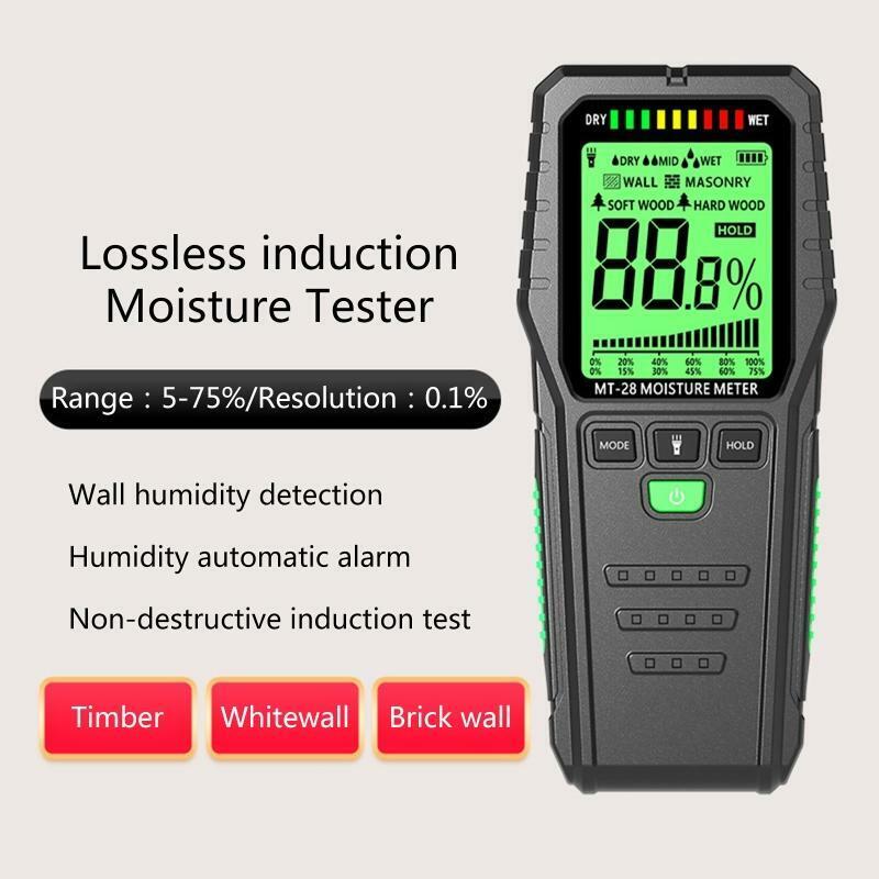 Pinless Moisture Meter For Wood Digital Dampness Moisture Sensor Detector 4 Mode