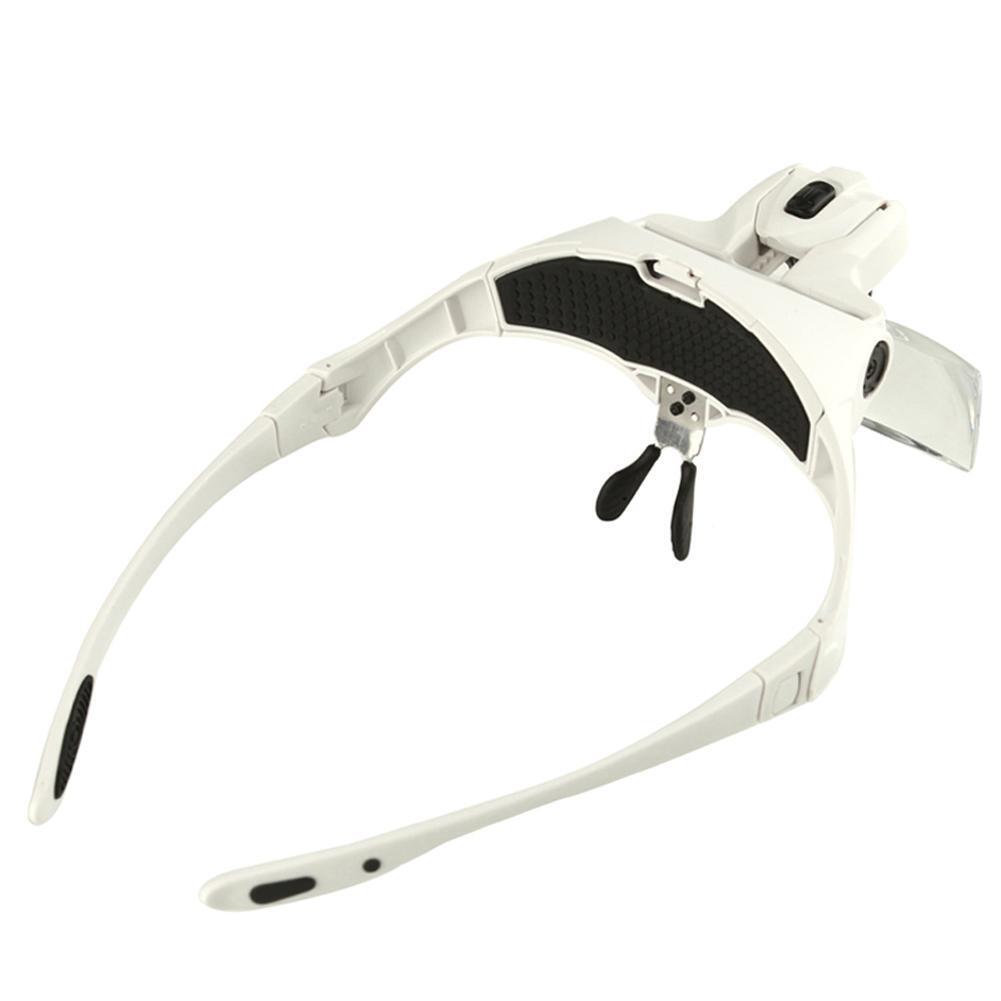 5 Lens Adjustable Loupe Headband Magnifying Glass Magnifier with LED