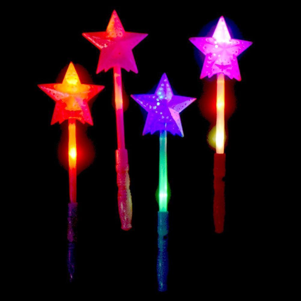 LED Flashing Hollow Star Wand Holiday Concert Party Lights Up Glow Sticks