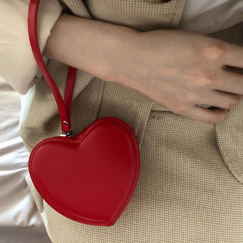 Fashion Love Shaped Handbag Korean Women Mini Leather Purse Coin Bag Clutch