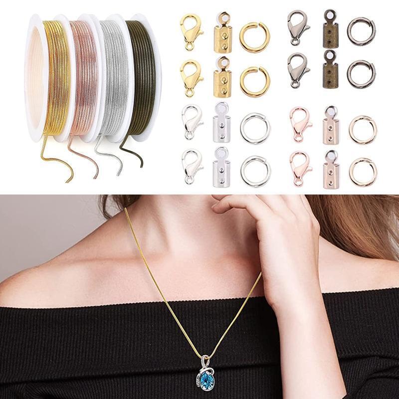 4Color Jewelry Making Chains,Jewelry Chains,Lobster Clasps,Jump Rings,Connectors