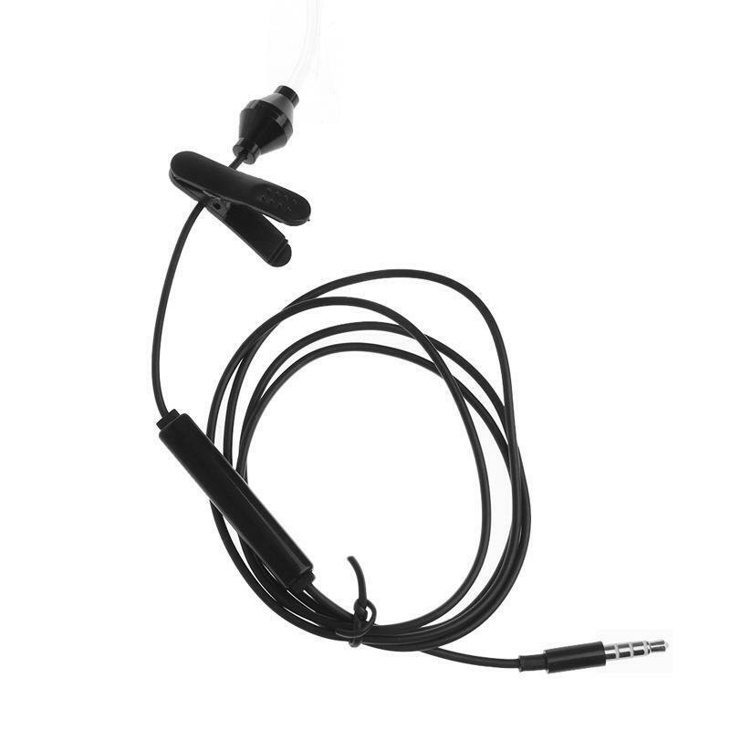 New 3.5mm Air Tube Anti-radiation Stereo In-Ear Single Headset Earphone With Mic