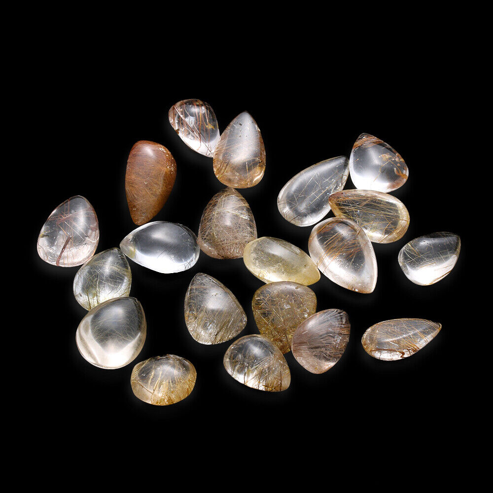 Pendant Healing Stone Rutilated Quartz Yellow Hairstone Natural Hair Crystal