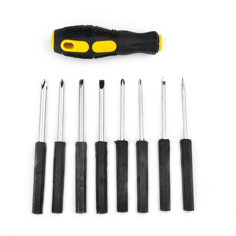 8 in 1 Screwdriver Set Cr-V Steel Slotted/Cross Screwdrivers for Household Home