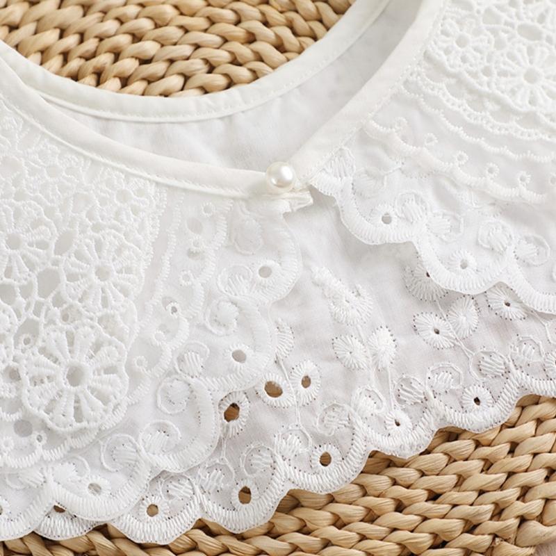 Lace False Collar Hollow Flower Women Faux Collar Exquisite Decoration