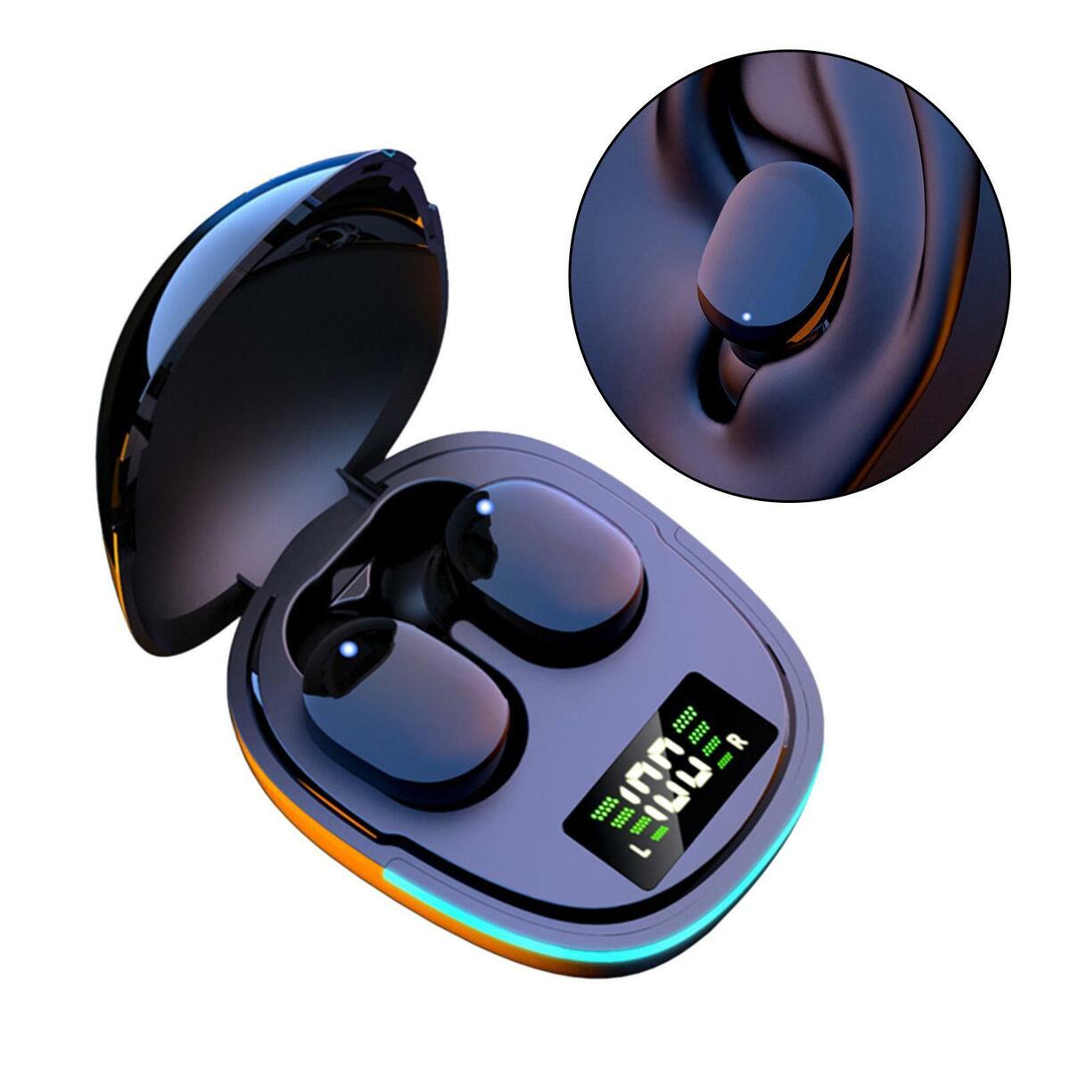 G9S Bluetooth Earbuds Small with Mic Colorful Breathing Light for Gym Game