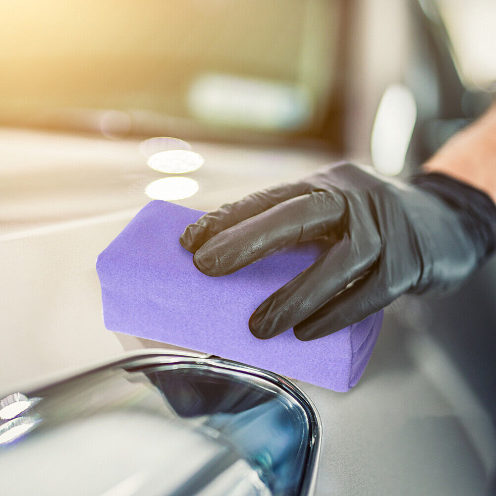 Suede Ceramic Coating Applicator Car Paint Care Wax Applicator Sponge Pad