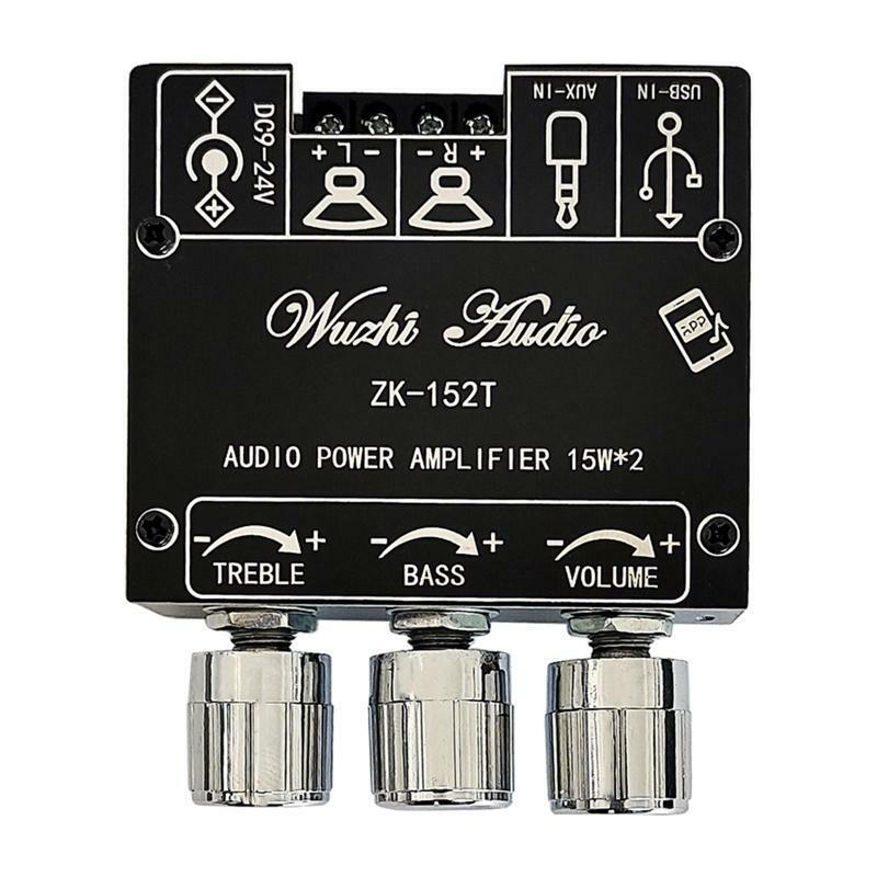 ZK-152T Bluetooth-Compatible Digital Amp Board Audio Stereo Board 2.0 Channel DC