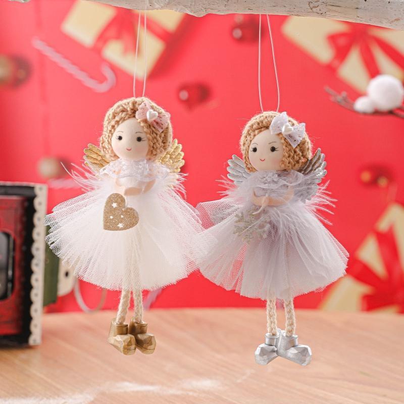 Wearing Hat Angel Christmas Tree Pendant Indoor Outdoor Garden Yard Decor