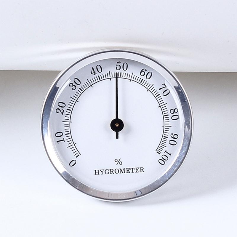 Cigar Hygrometer, Precision Round Pointer Hygrometer Compatible with Cigar Box