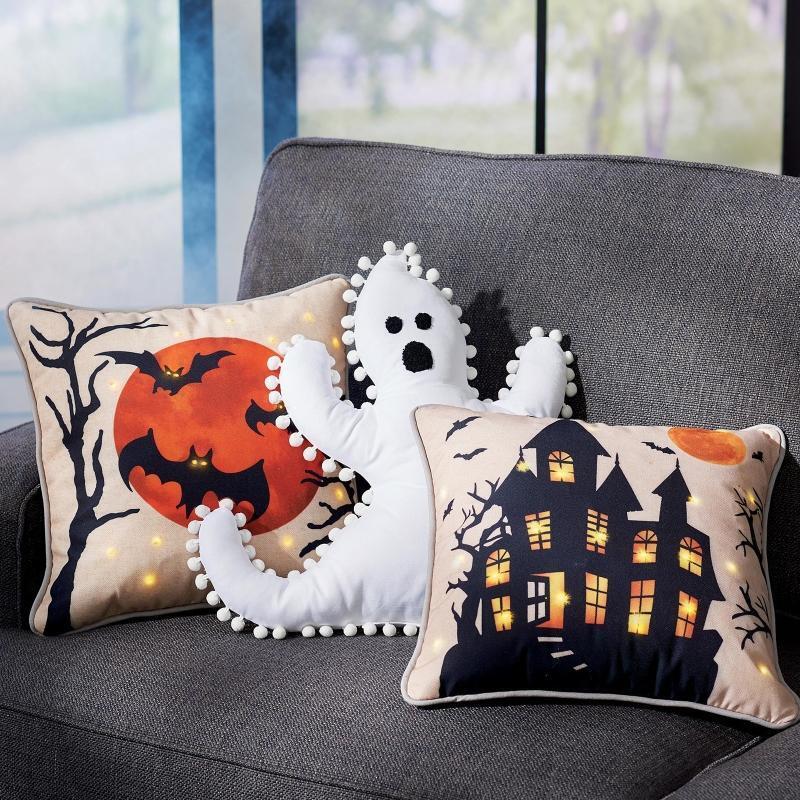 Halloween Ghost Pillow Cute Couch Cushion Pad Home Bedroom Living Room Decor