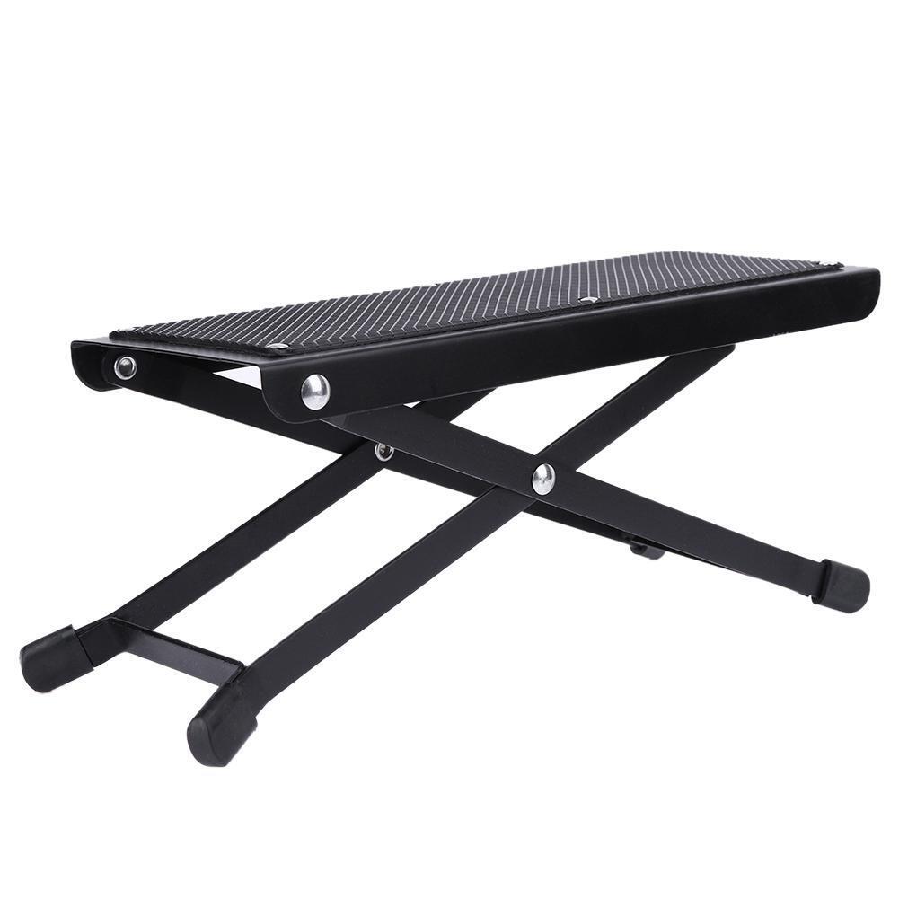 Anti-Slip Guitar Foot Rest Stool Guitar Pedal 4 Adjustable Height Levels