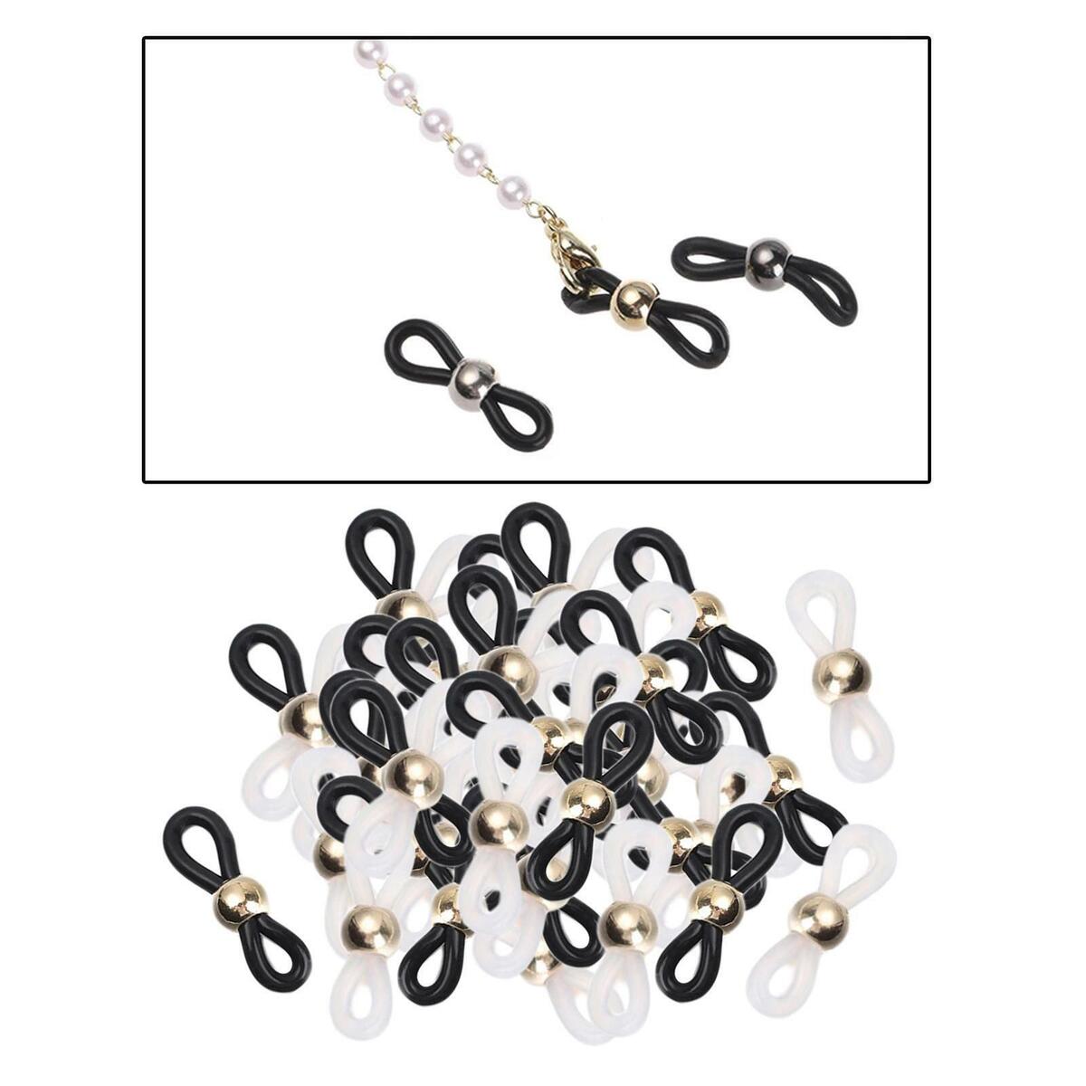 100 * Eyeglass Chain Ends Adjustable Silicone Sports Eyeglasses Retainer