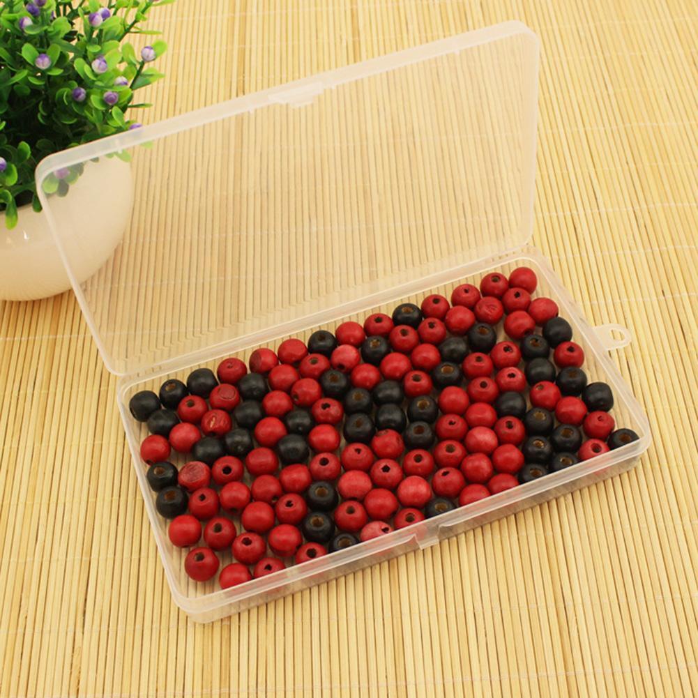 Transparent Plastic Storage Box Square Jewelry Parts Multi Functional Case