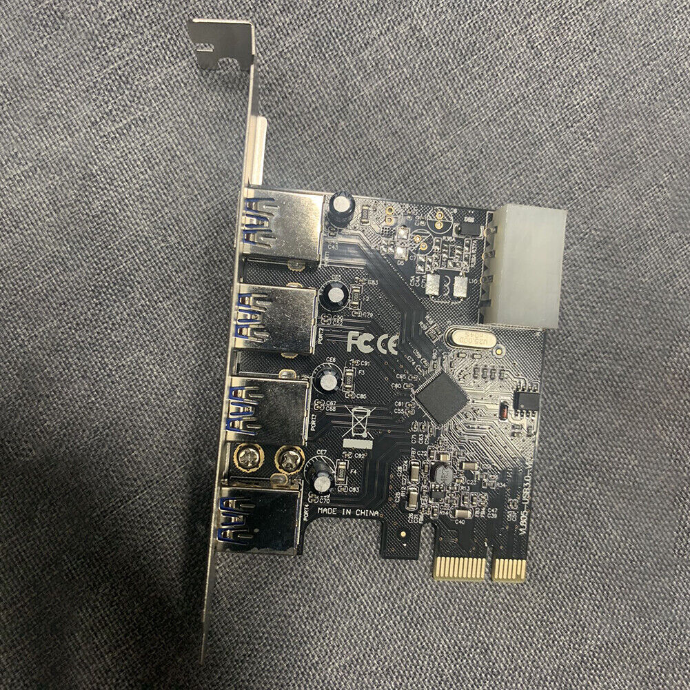 4 Ports PCI-E to USB 3.0 HUB PCI-E Express Expansion Card Adapter Connector