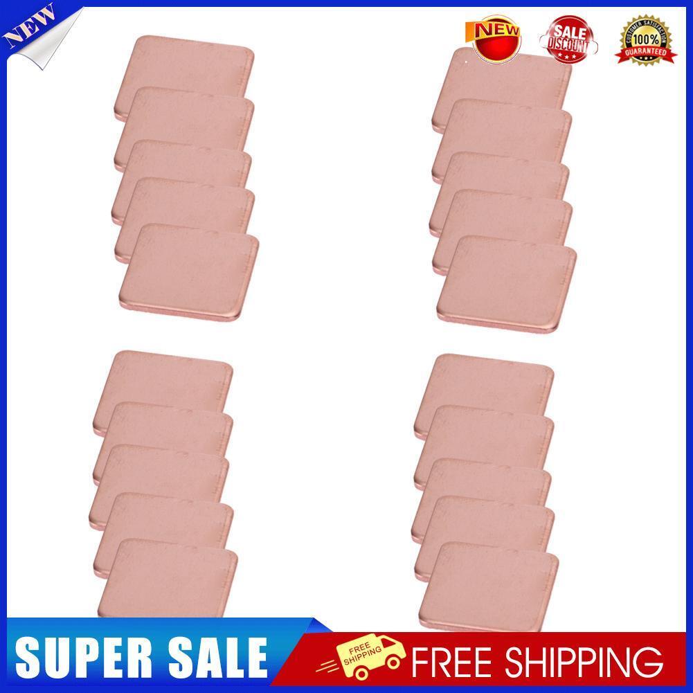 20 pcs 15mmx15mm 1.0mm Heatsink Copper Shim Thermal Pads for Laptop