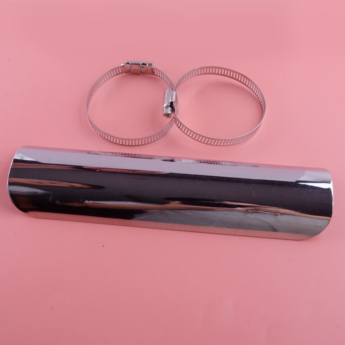 Universal Motorcycle Exhaust Muffler Pipe Heat Shield Cover Guard & Clamps